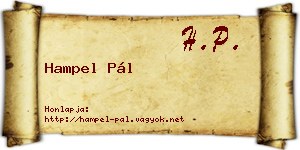 Hampel Pál névjegykártya
